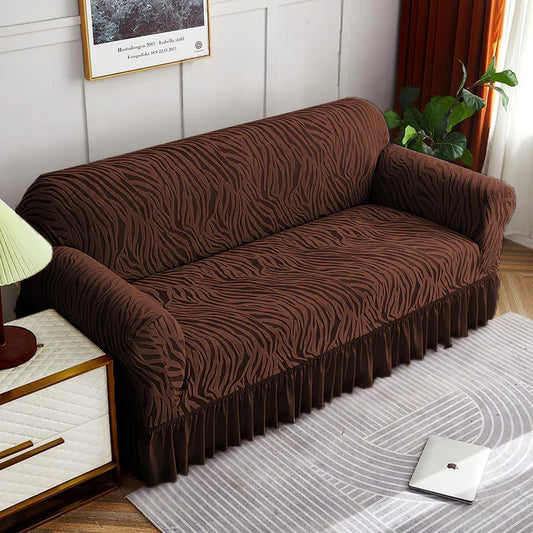 Zebra Sofa Cover - Brown