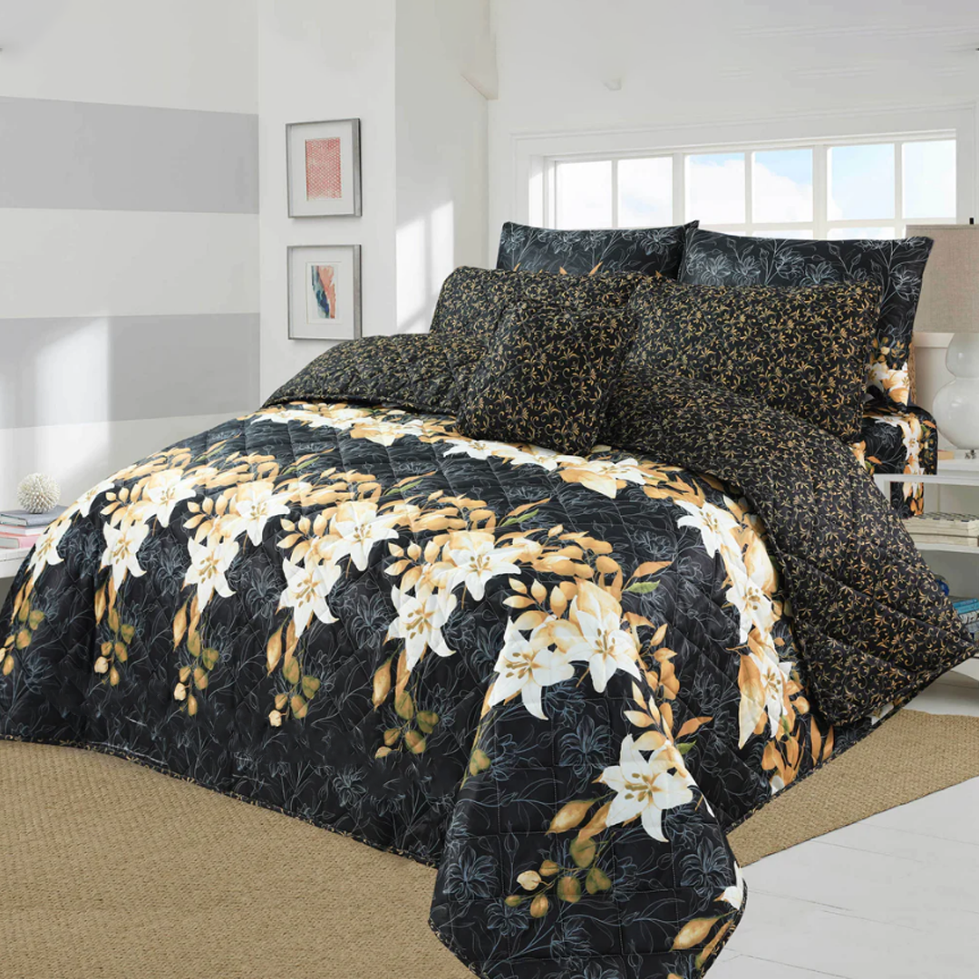 7 Pcs Quilted Comforter Set 311