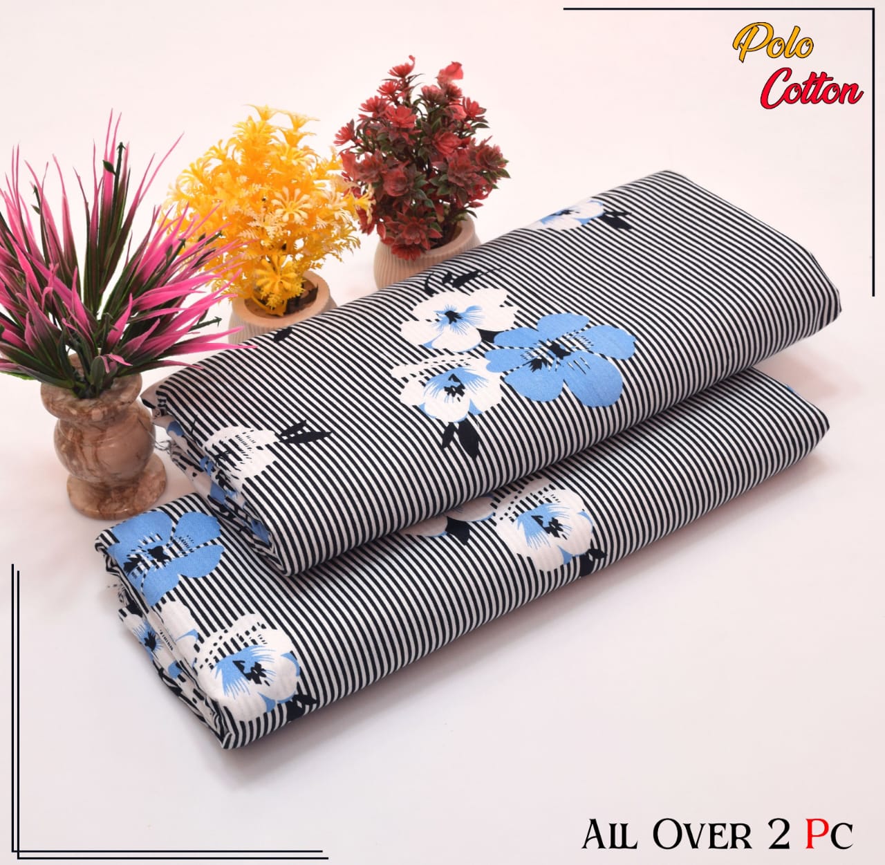 2pc American Cotton Unsititched suit -175