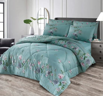 7 Pcs Quilted Comforter Set 1004