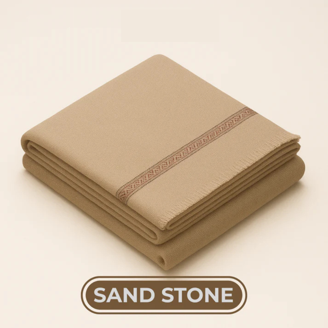 Mens Winter Wool shawl-mustard