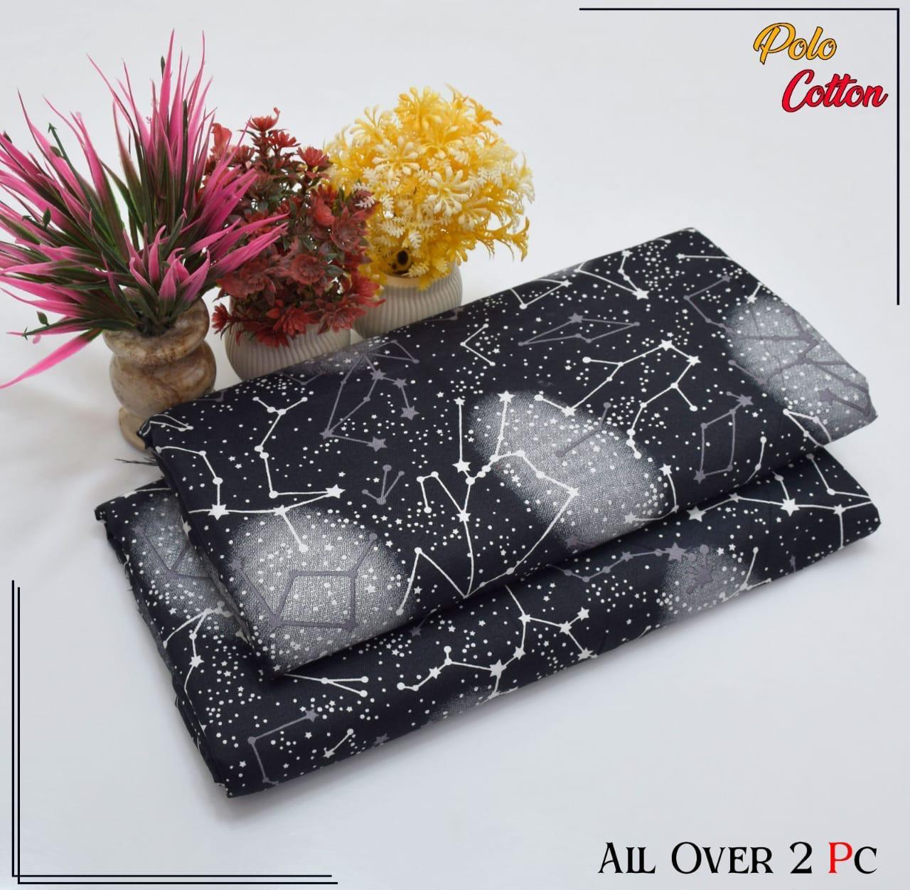 2pc Polo Cotton Unsititched suit -182