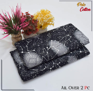 2pc Polo Cotton Unsititched suit -182
