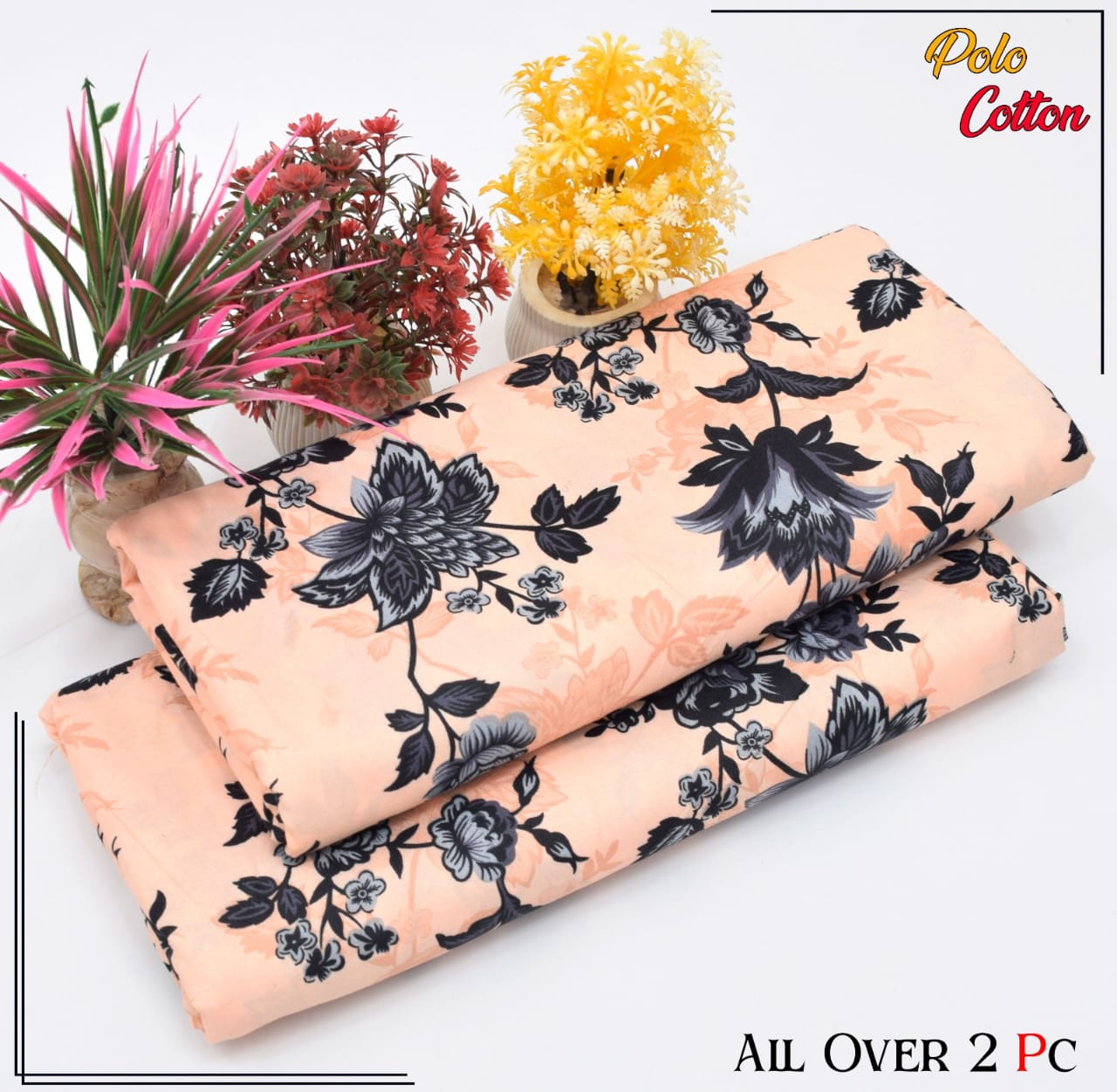 2pc Polo Cotton Unsititched suit -225