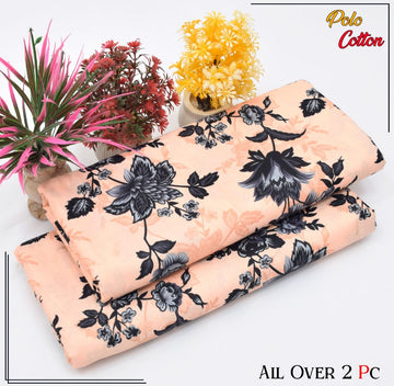 2pc Polo Cotton Unsititched suit -225