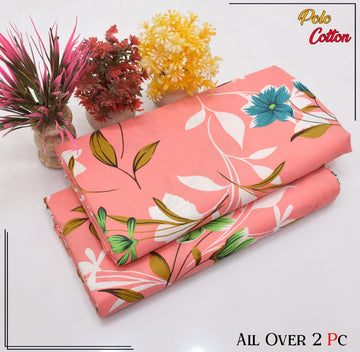 2pc Polo Cotton Unsititched suit -223