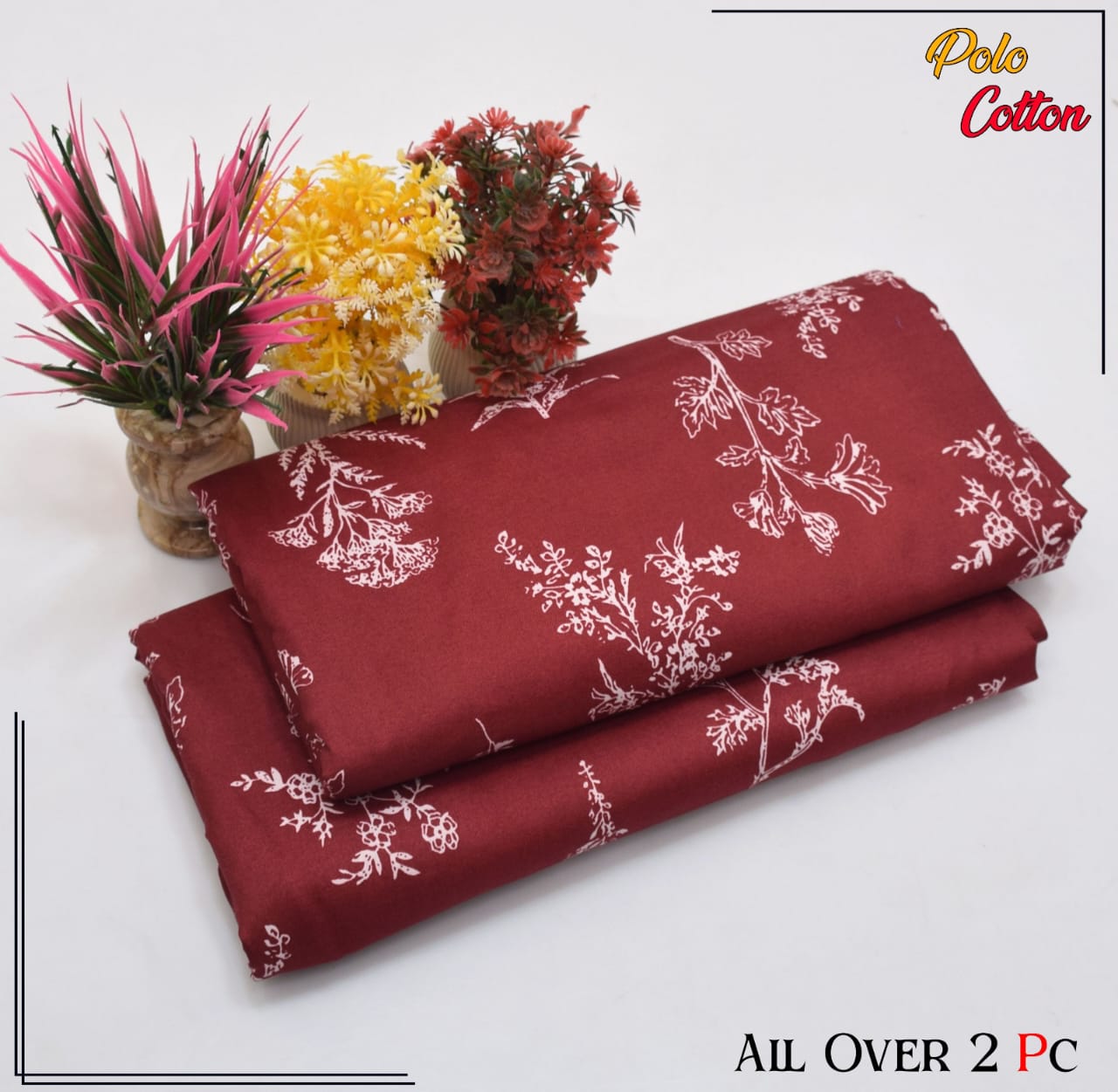 2pc Polo Cotton Unsititched suit -218