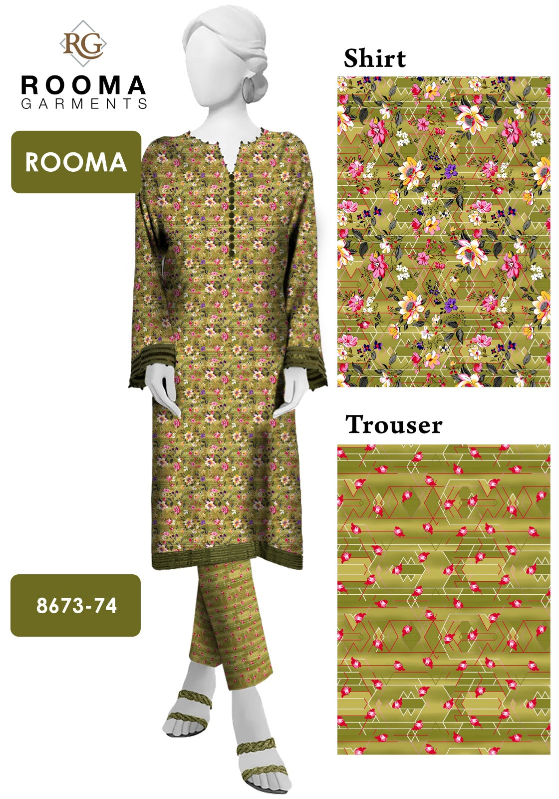 2pc Polo Cotton Unsititched suit -269
