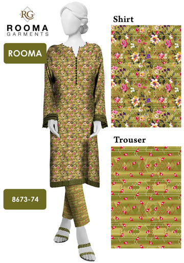 2pc Polo Cotton Unsititched suit -269