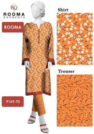 2pc Polo Cotton Unsititched suit -255