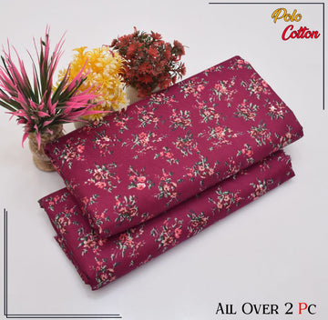 2pc Polo Cotton Unsititched suit -254