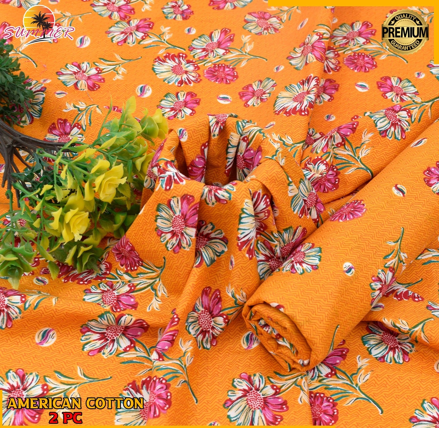 2pc Polo Cotton Unsititched suit -276