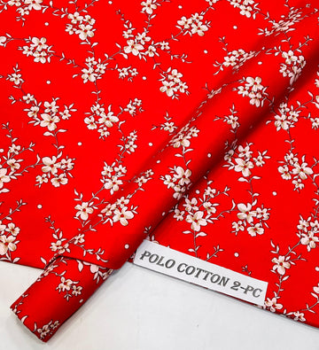 2pc Polo Cotton Unsititched suit -378
