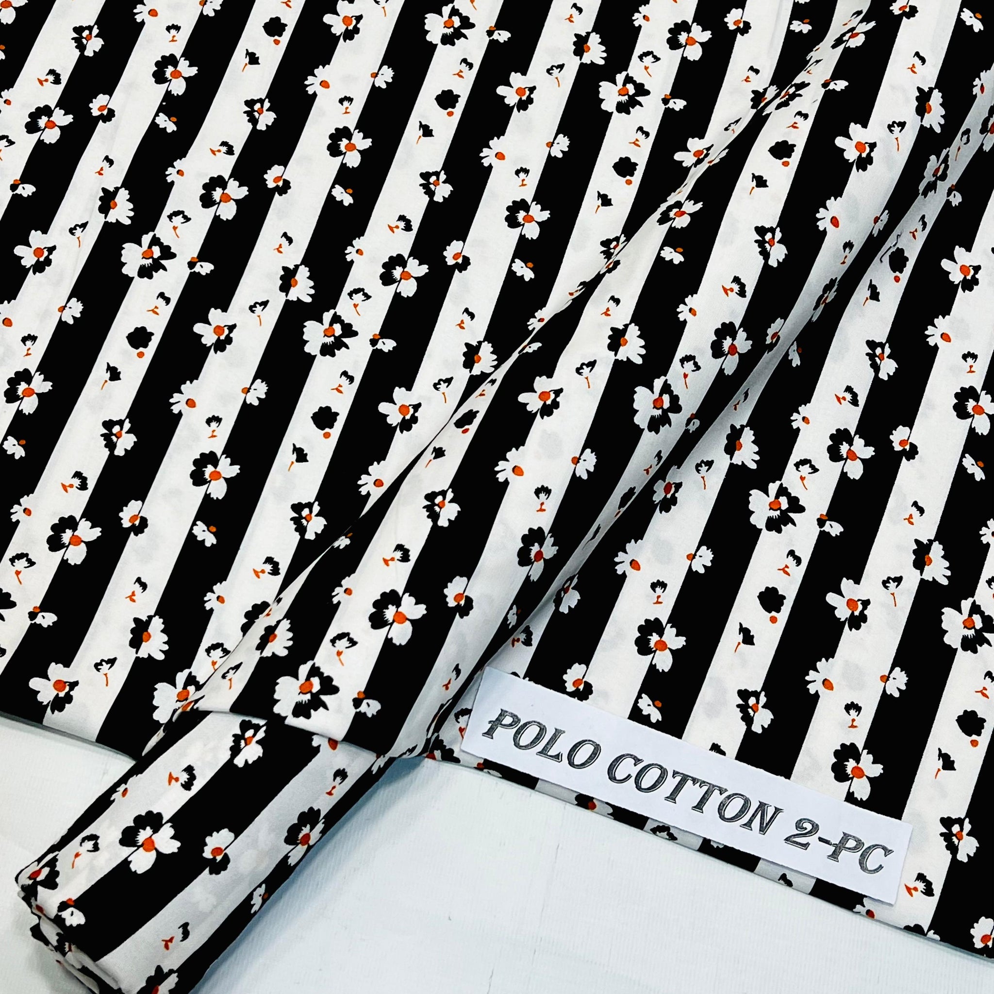 2pc Polo Cotton Unsititched suit -377