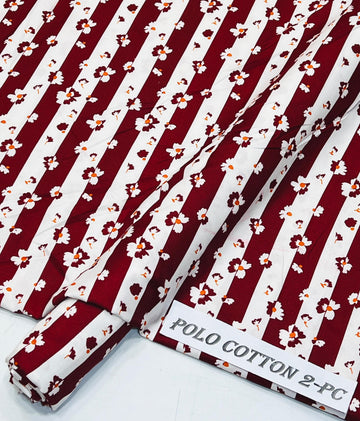 2pc Polo Cotton Unsititched suit -375