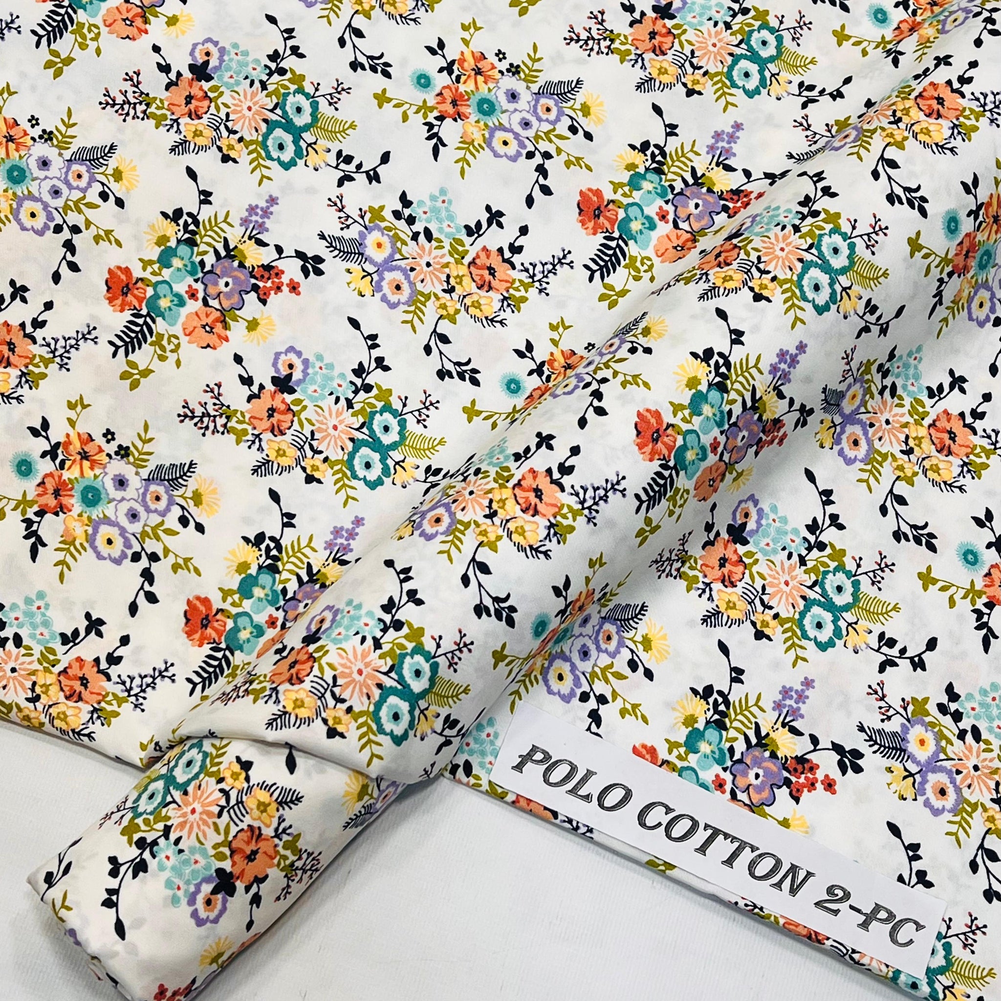 2pc Polo Cotton Unsititched suit -372