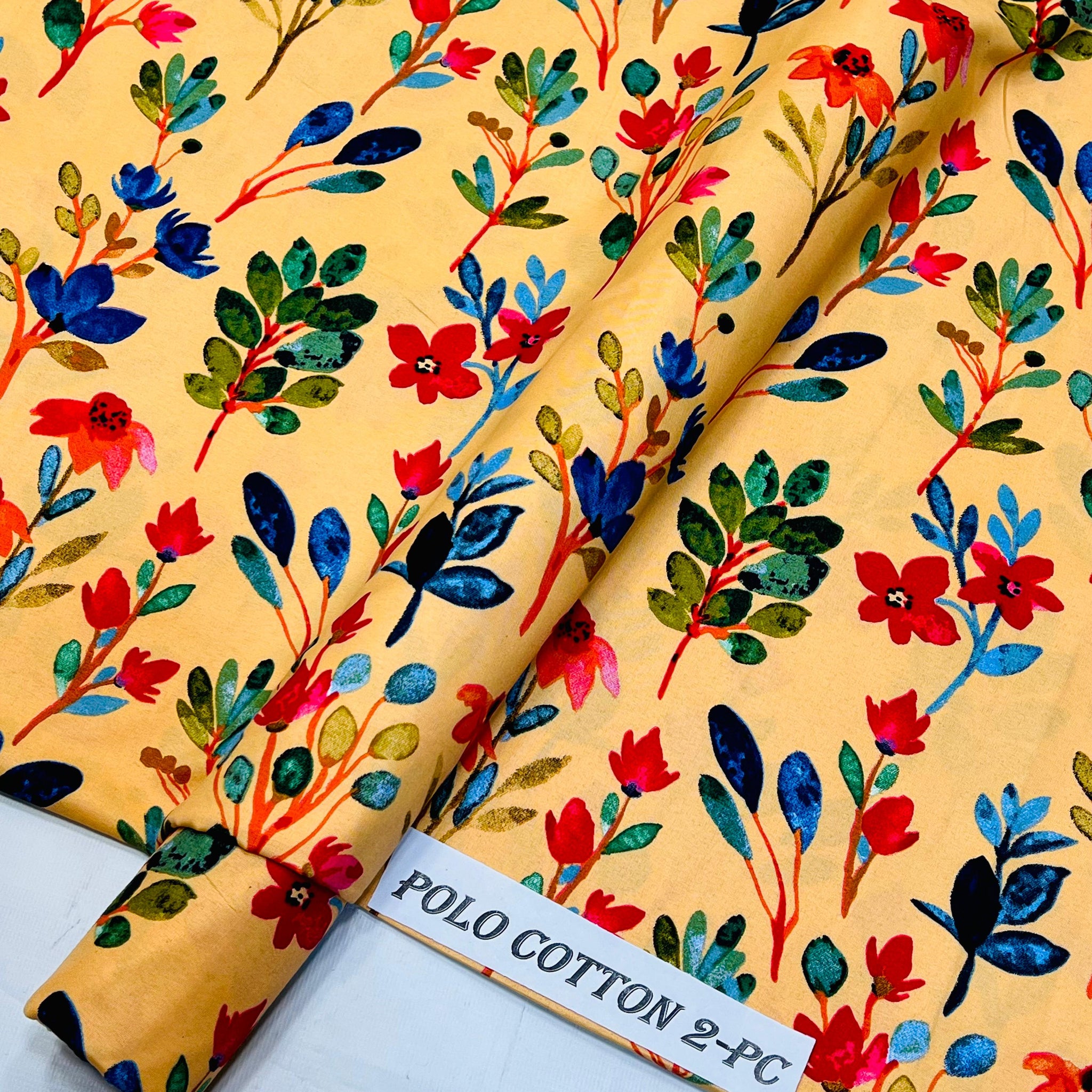 2pc Polo Cotton Unsititched suit -369
