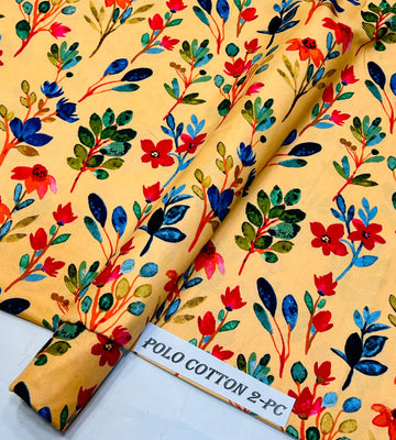 2pc Polo Cotton Unsititched suit -369
