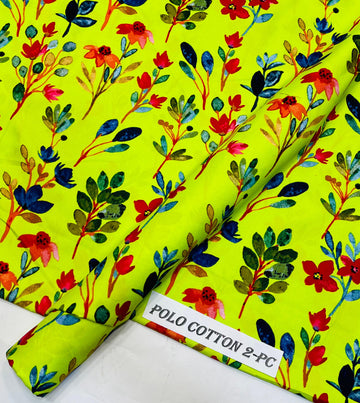 2pc Polo Cotton Unsititched suit -370