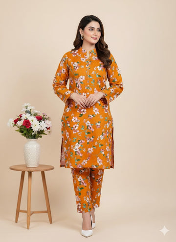 2pc Polo Cotton Unsititched suit -436