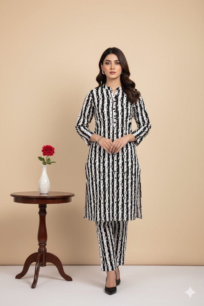 2pc Polo Cotton Unsititched suit -392