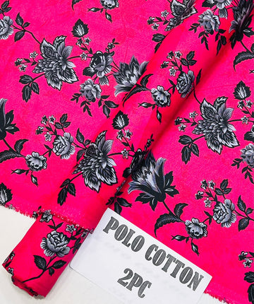 2pc Polo Cotton Unsititched suit -485