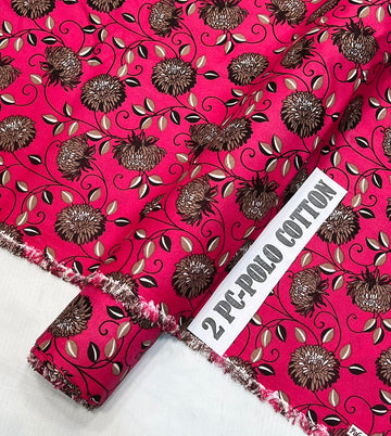 2pc Polo Cotton Unsititched suit -474