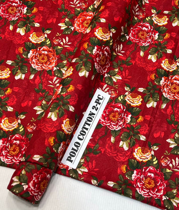 2pc Polo Cotton Unsititched suit -554