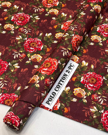 2pc Polo Cotton Unsititched suit -549