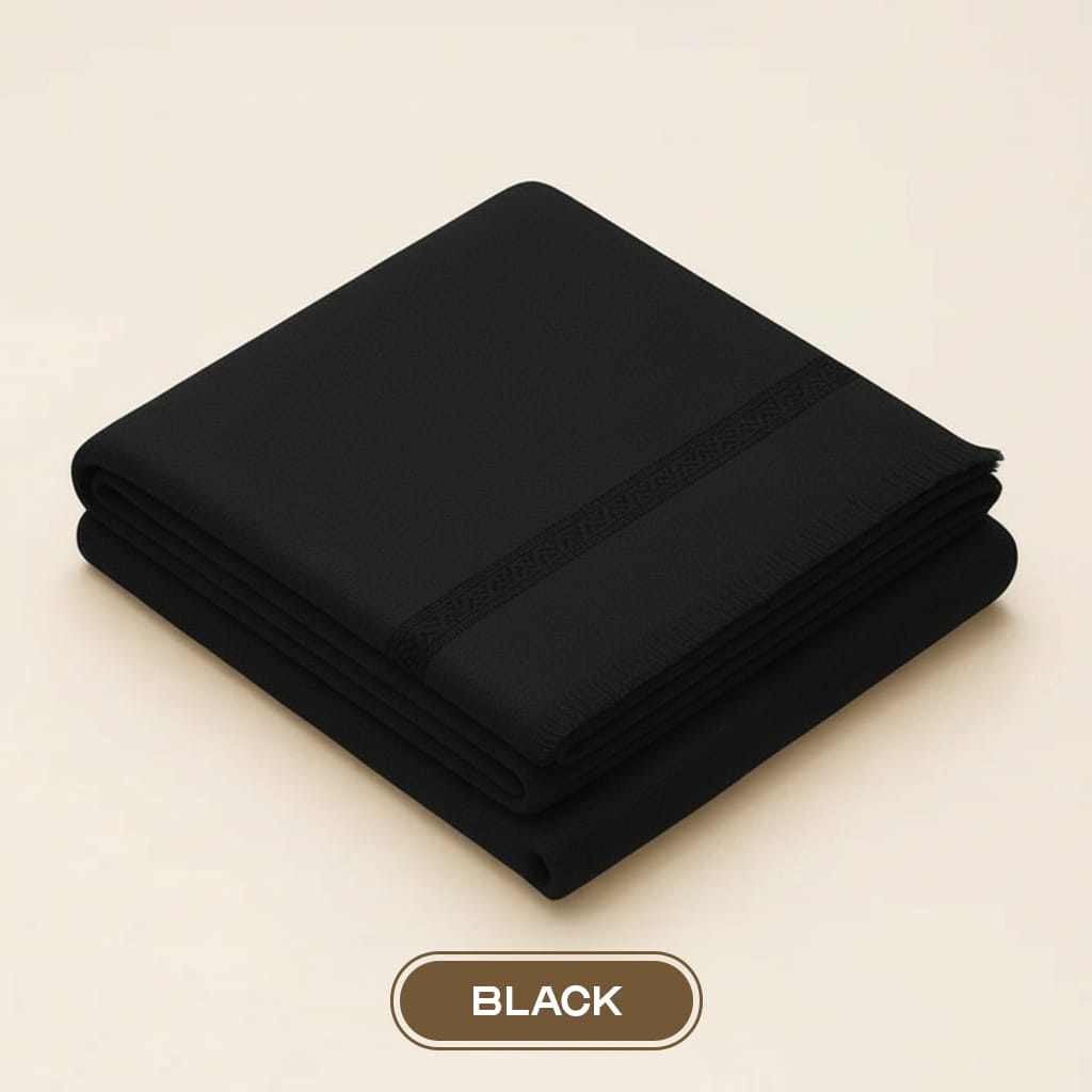 Mens Winter Wool shawl-Black regular