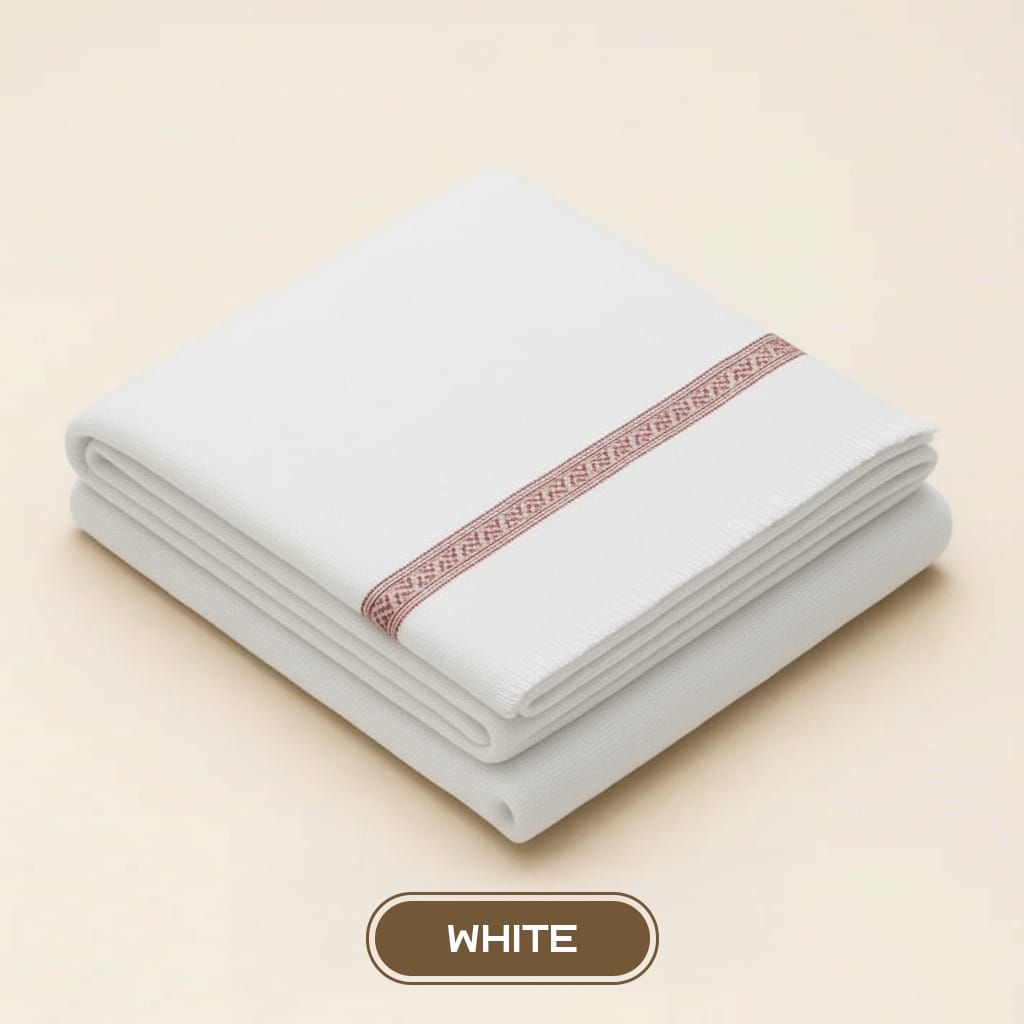 Mens Winter Wool shawl-white