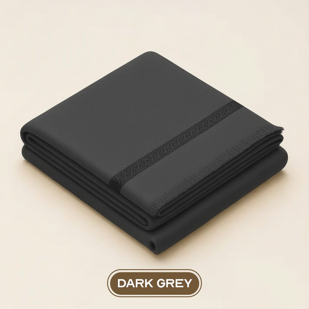 Mens Winter Wool shawl-Dark grey