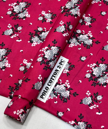 2pc Polo Cotton Unsititched suit -566