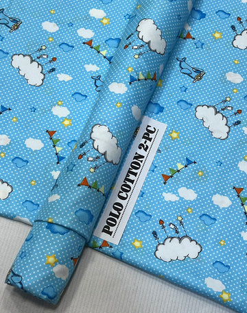 2pc Polo Cotton Unsititched suit -580