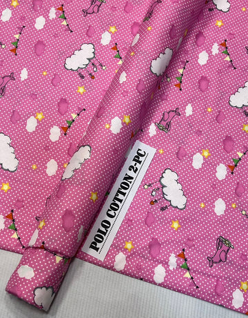 2pc Polo Cotton Unsititched suit -593